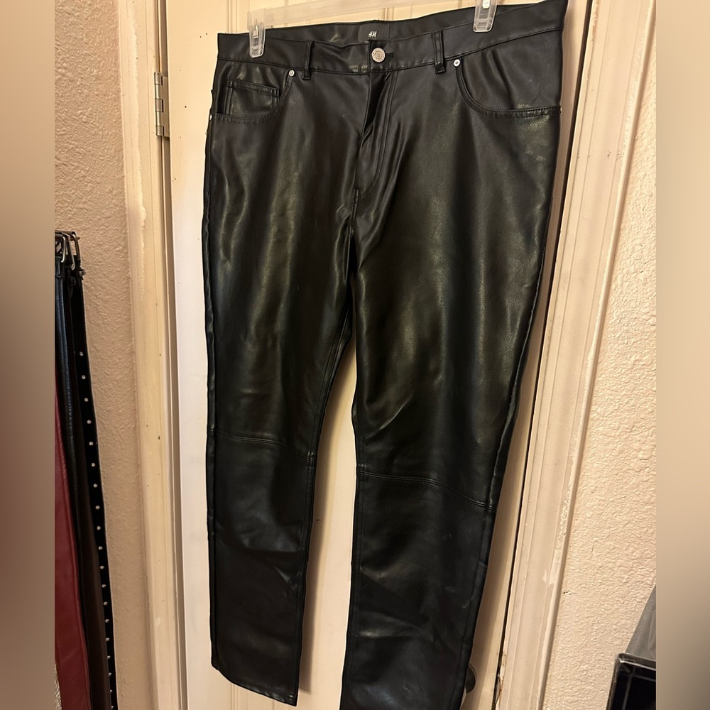 H&M Men’s faux leather pants